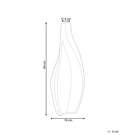 Wazon dekoracyjny LAGOS Drewno mango 40 cm Czarny/ beżowy