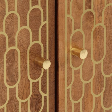 vidaXL Szafki, 3 szt., 60x33x75 cm, lite drewno mango