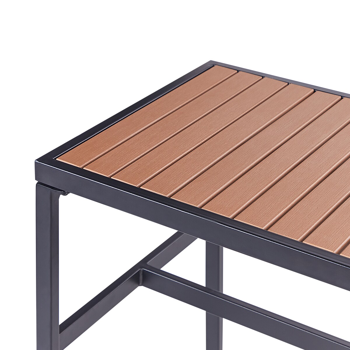 Stolik ogrodowy barowy AVETRANA 150 cm 50 cm Czarny