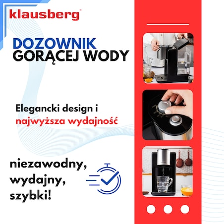 Dozownik dystrybutor podgrzewacz do gorącej wody 2.2L z regulacją temperatury KLAUSBERG