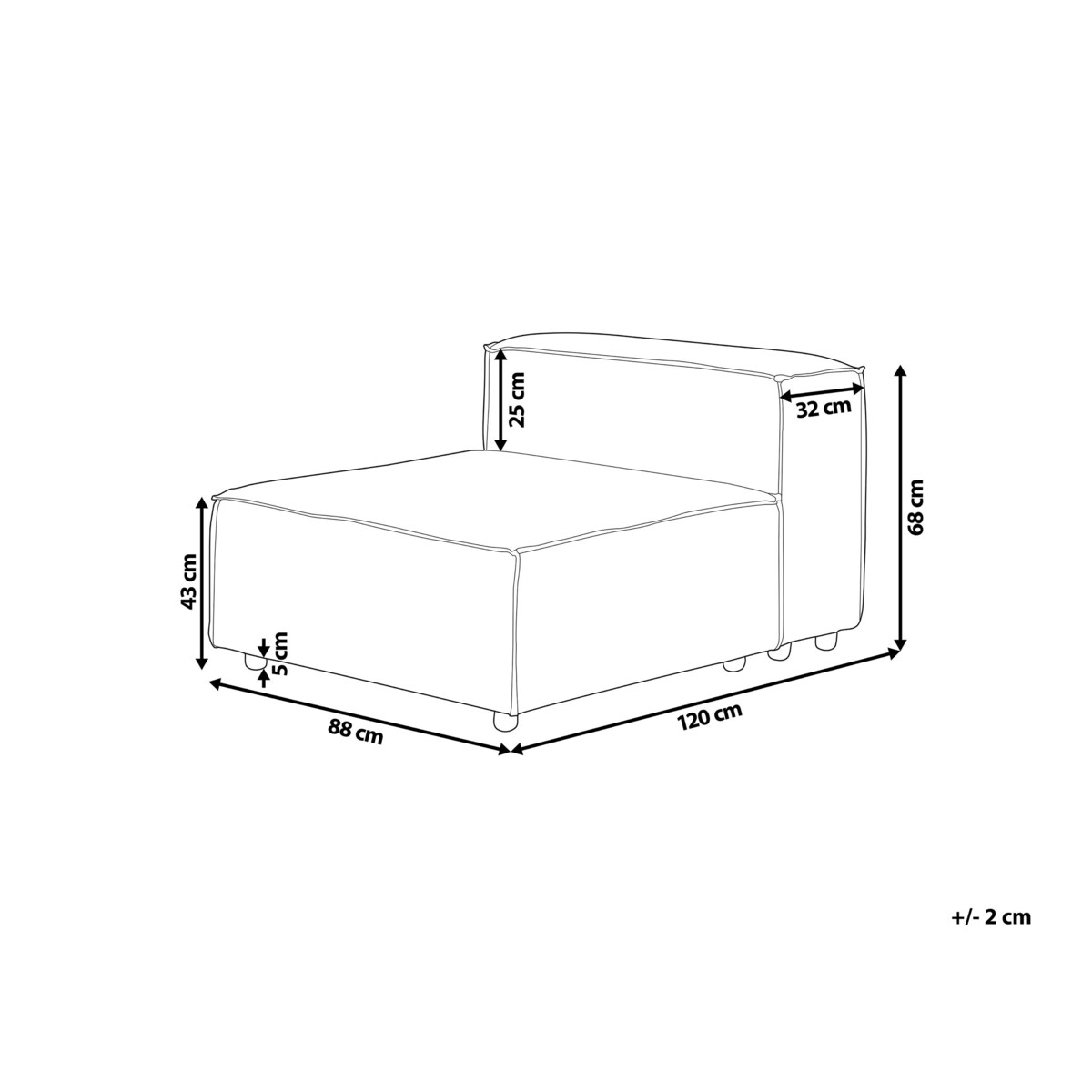 Moduł 1-osobowy sztruksowy beżowoszary ARDAL