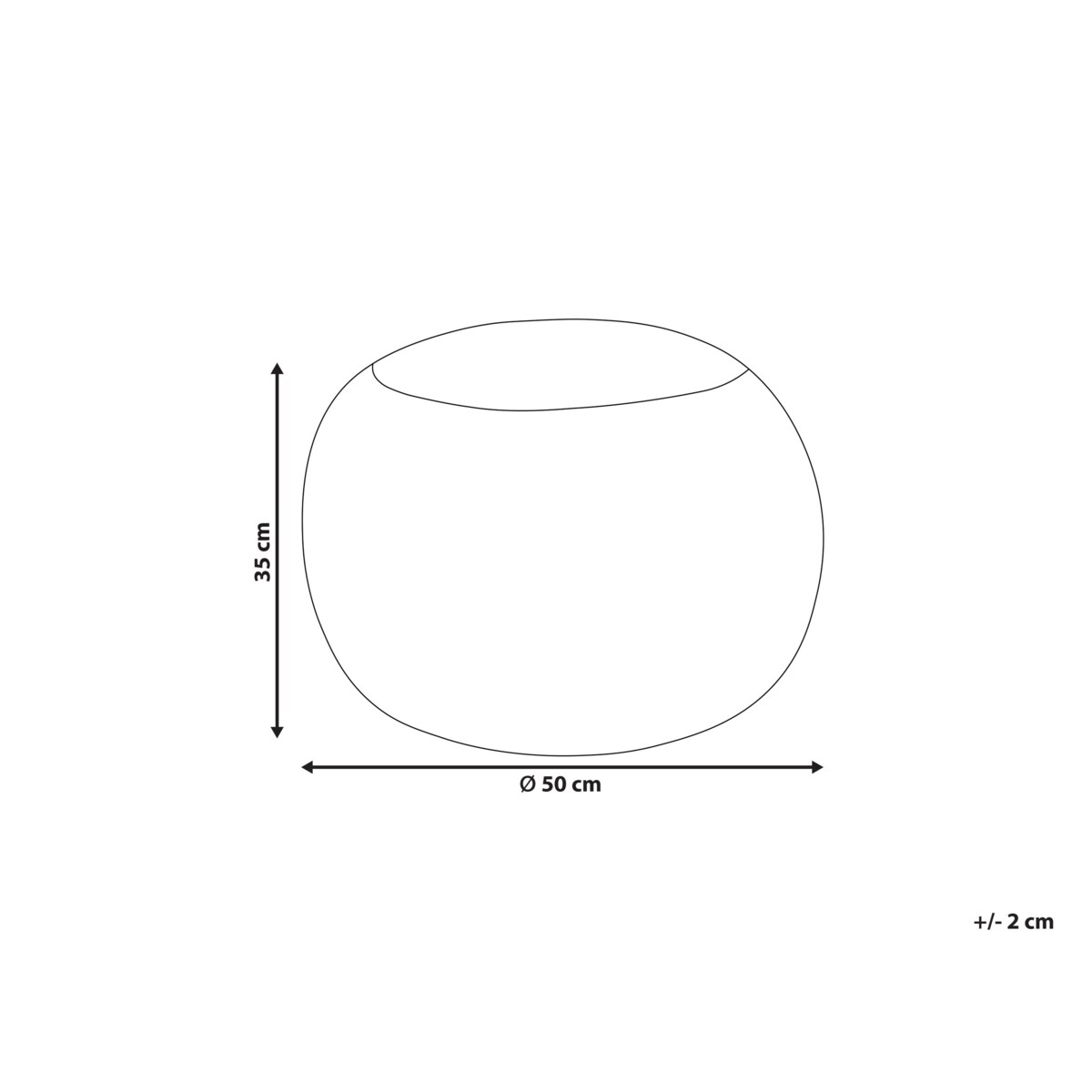 Puf wełniany 50 cm biały TAKHABI