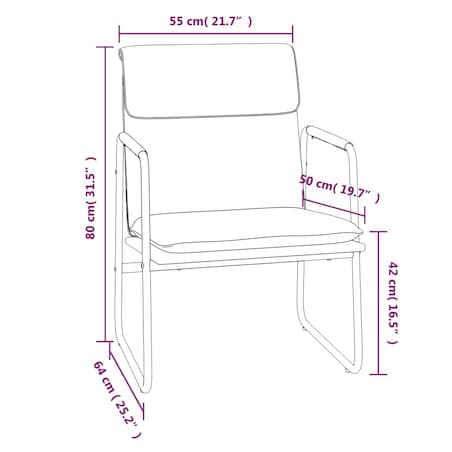 vidaXL Krzesło wypoczynkowe, czarne, 55x64x80 cm, obite tkaniną