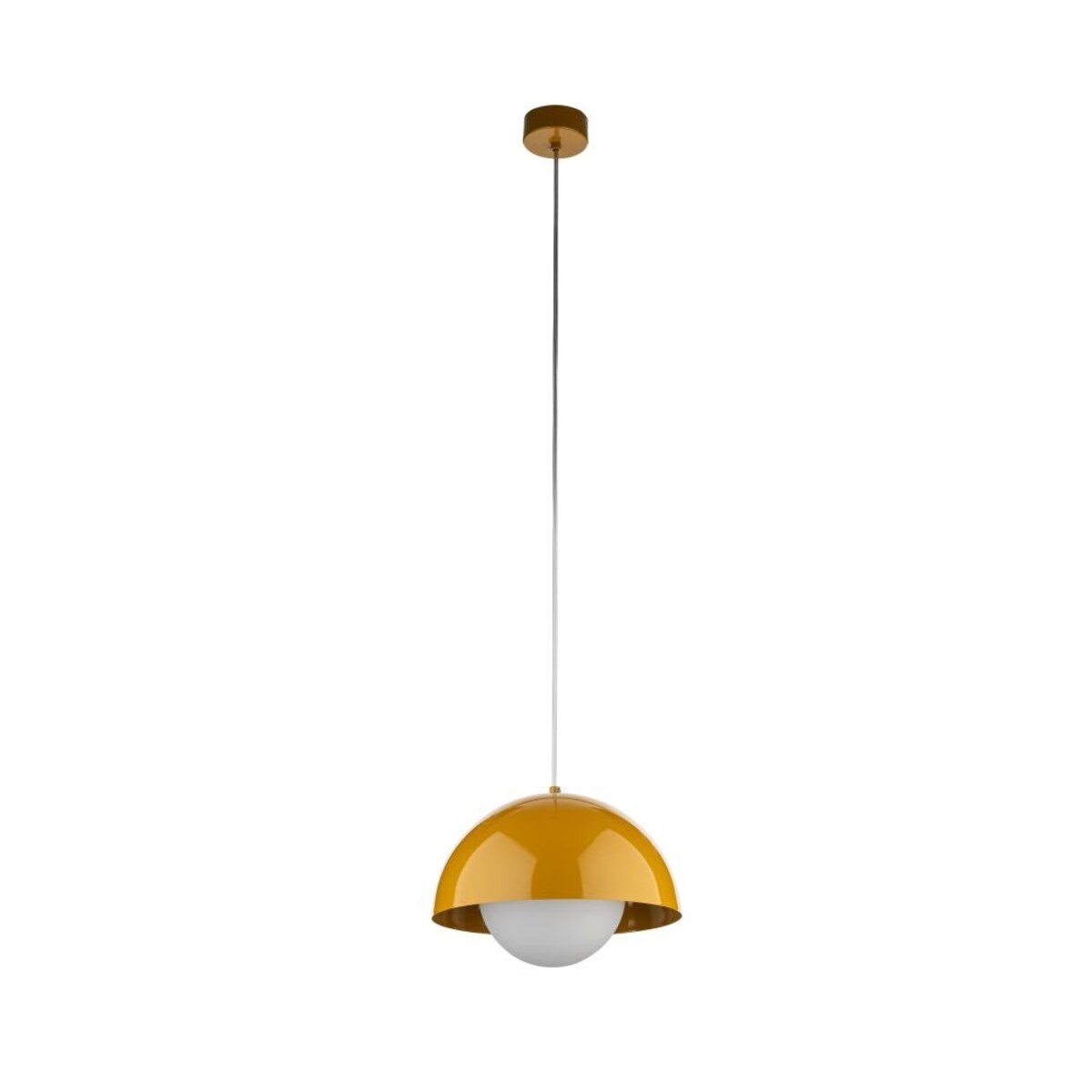 Lampa wisząca TK Lighting BONO OCHRA 10275, ochra/biała, E27, regulowana wysokość 160 cm, średnica 27 cm