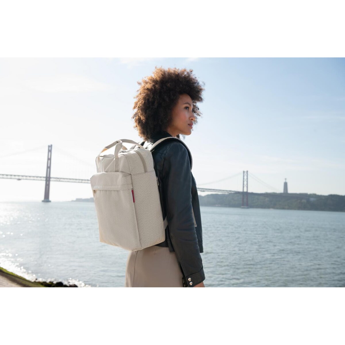 Plecak ALLDAY BACKPACK M, herringbone sand