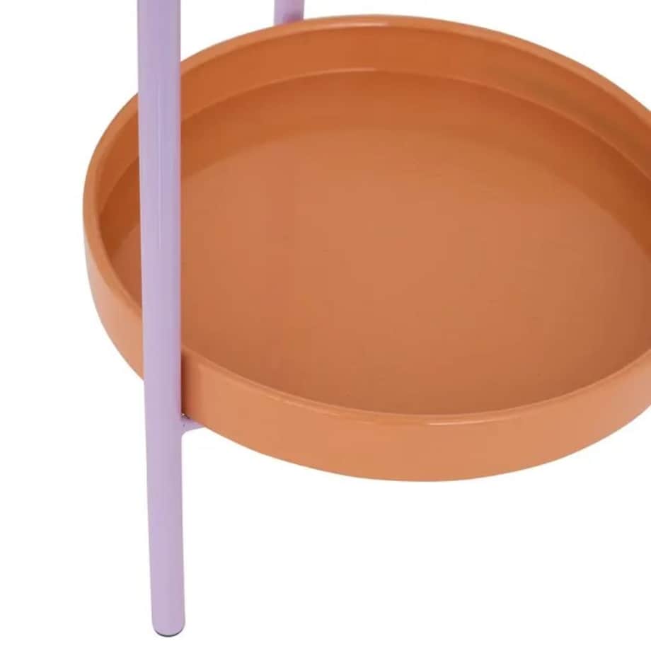 Komplet kwietników metalowych, pomarńczowo-liliowe, Pool