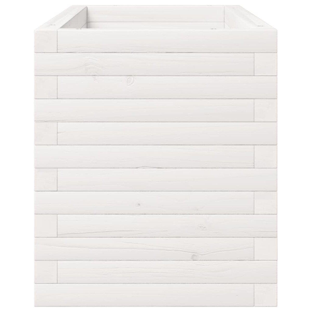 vidaXL Donica ogrodowa, biała, 90x40x49,5 cm, lite drewno sosnowe