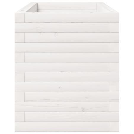 vidaXL Donica ogrodowa, biała, 90x40x49,5 cm, lite drewno sosnowe