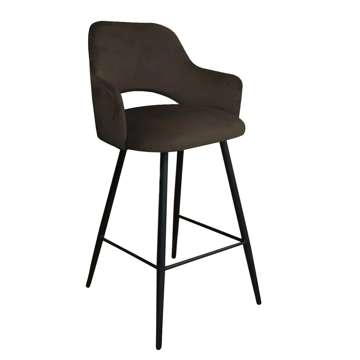 Hoker niski NAPO VELVET brązowy