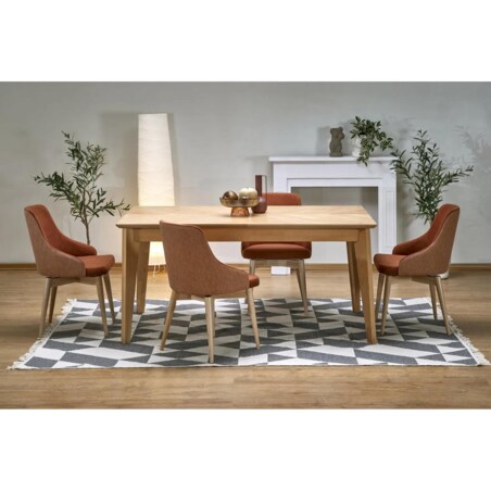 Krzesło tapicerowane MALAGA cynamonowe obracane