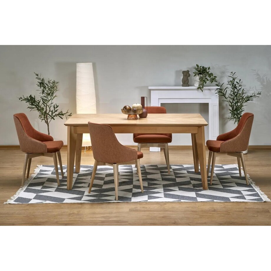 Krzesło tapicerowane MALAGA cynamonowe obracane