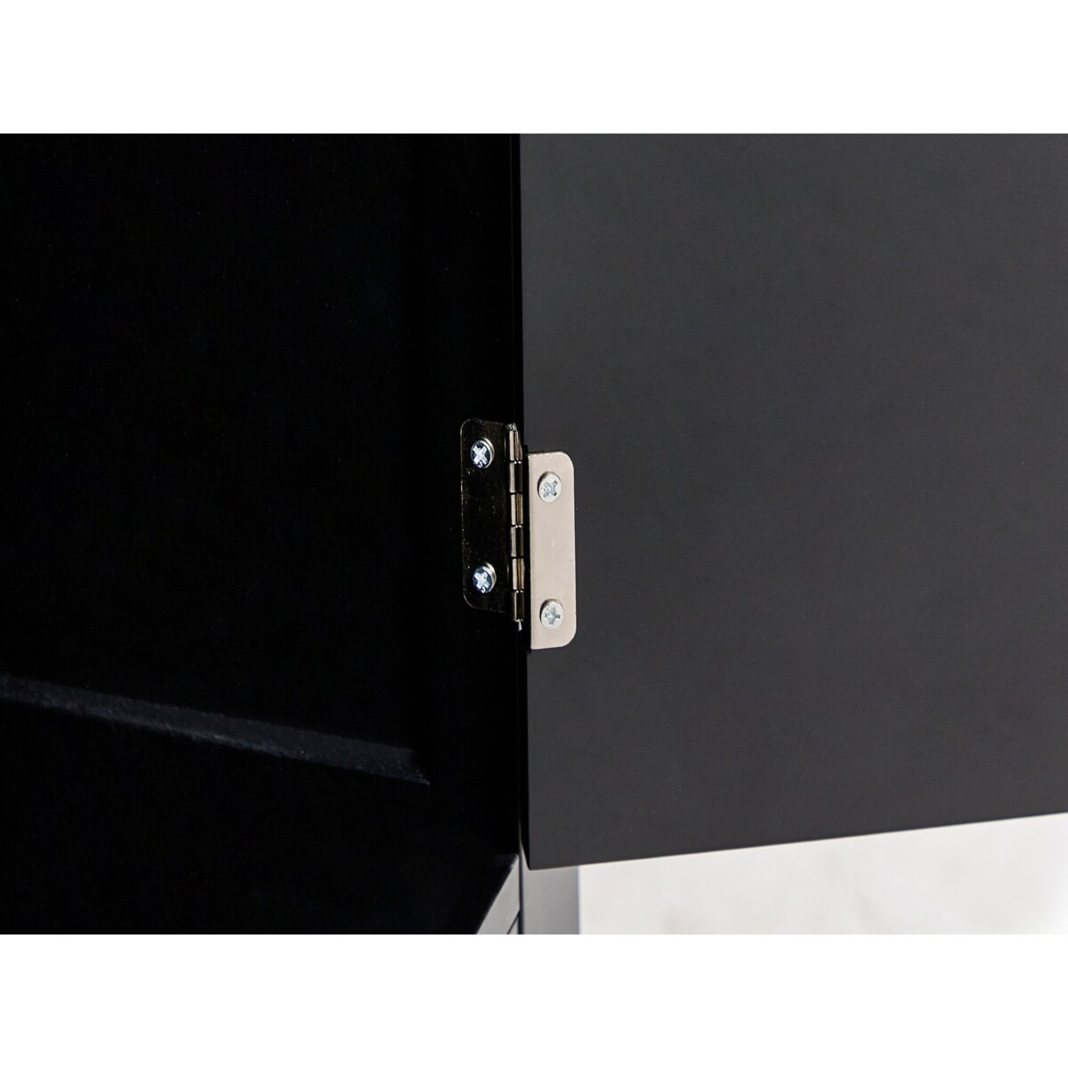 Szafka z półką na wino dwudrzwiowa czarna TIMBOON