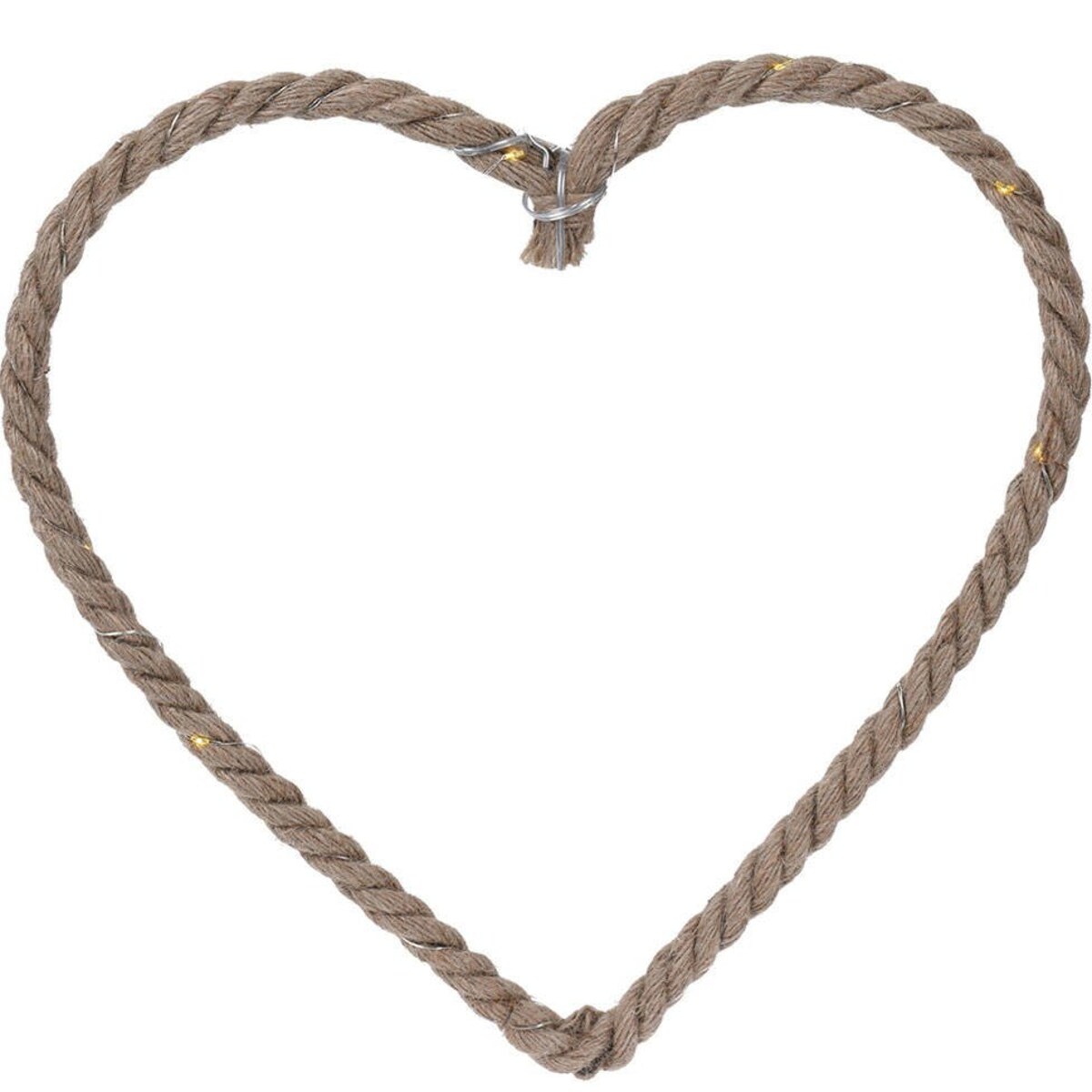 Ozdoba choinkowa LED z juty, 40 cm