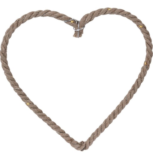 Ozdoba choinkowa LED z juty, 40 cm