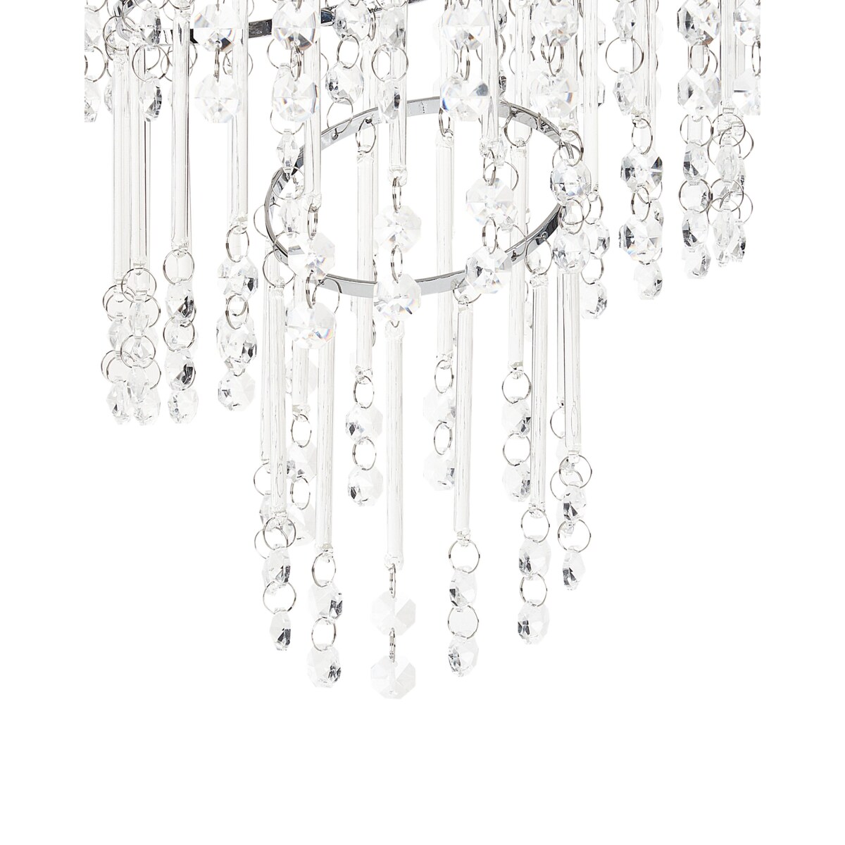 Żyrandol kryształowy 45 cm srebrny ESMELLE