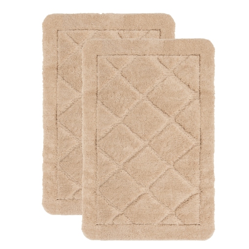 Zestaw 2szt Dywanik łazienkowy Soft 40x60 cm antypoślizgowy beżowy