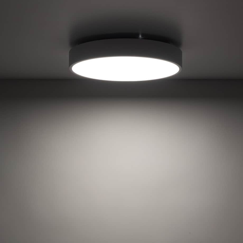 Lampa Sufitowa Łazienkowa Tk Lighting Velis Biała Plafon Led 24W Ip54 Zmienna Barwa, Ściemniany