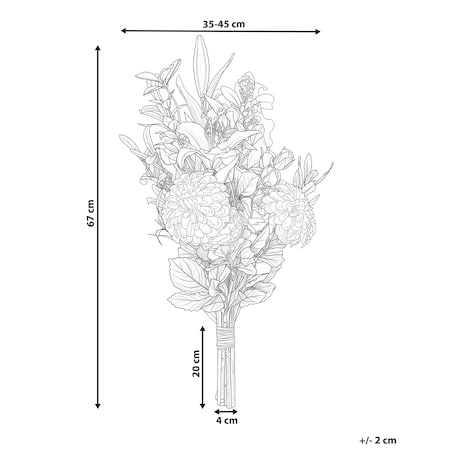 Bukiet sztucznych kwiatów PARREIRA 67 cm Biały