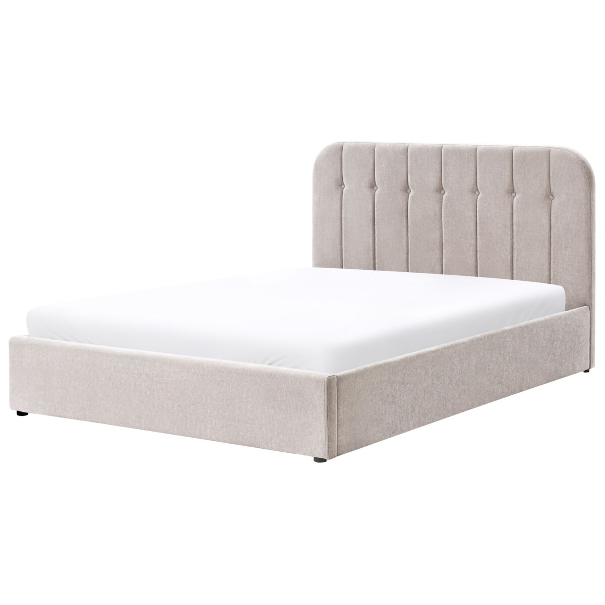 Łóżko z pojemnikiem CHALLANS 160 x 200 cm Beżowoszary