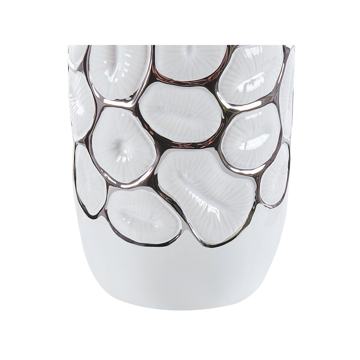 Wazon dekoracyjny ceramiczny 28 cm biały CENABUM