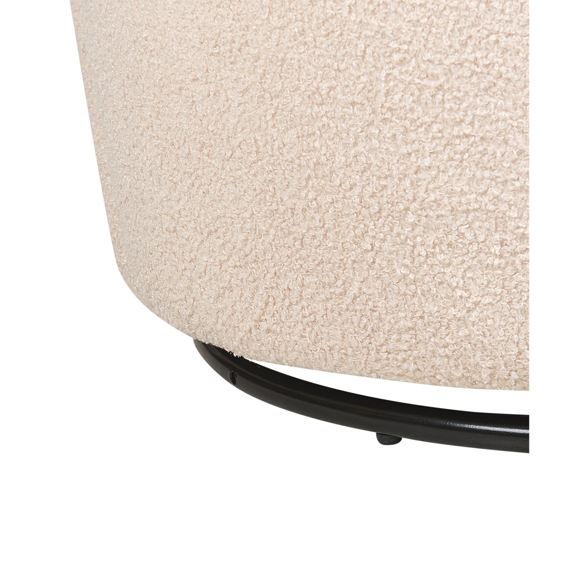 Fotel obrotowy boucle beżowy DAVIK