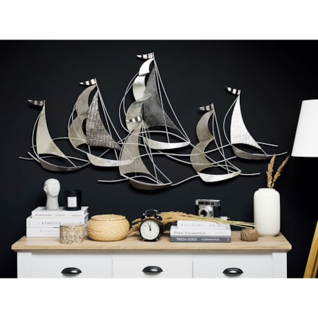 Dekoracja ścienna srebrna AMERICIUM