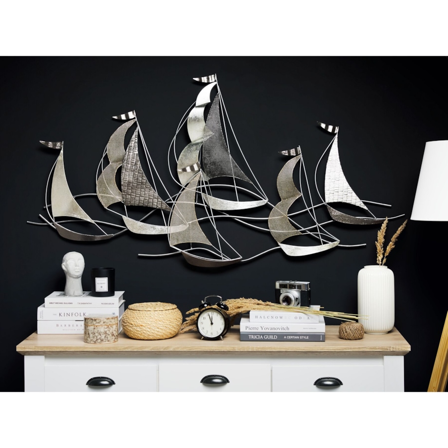 Dekoracja ścienna srebrna AMERICIUM