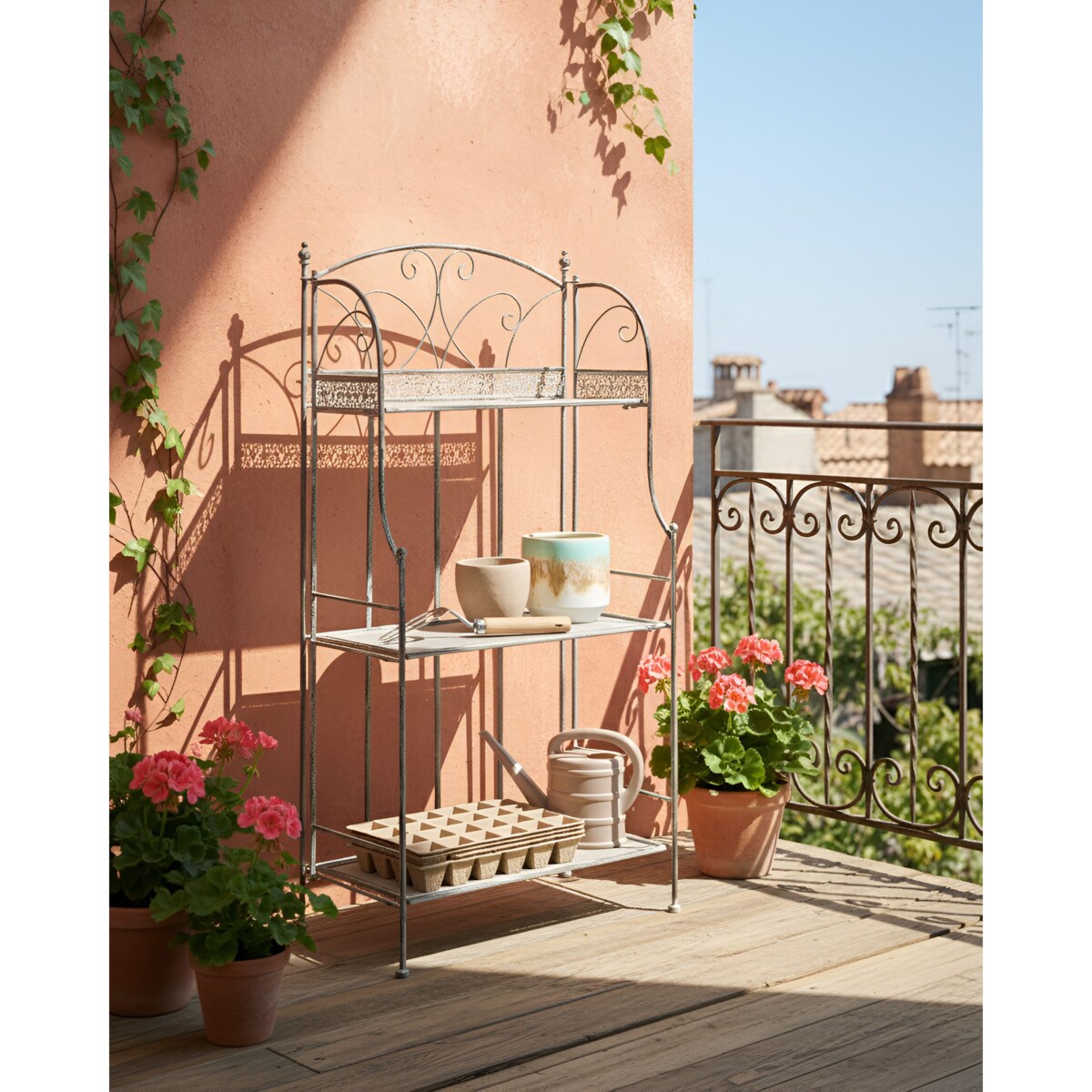 Regał VILLADOSE Metal 60 cm 30 cm Szary