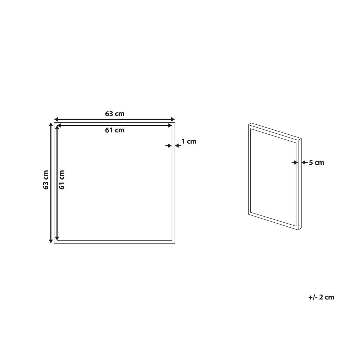 Obraz na płótnie w ramie ptak 63 x 63 cm wielokolorowy CASTRO