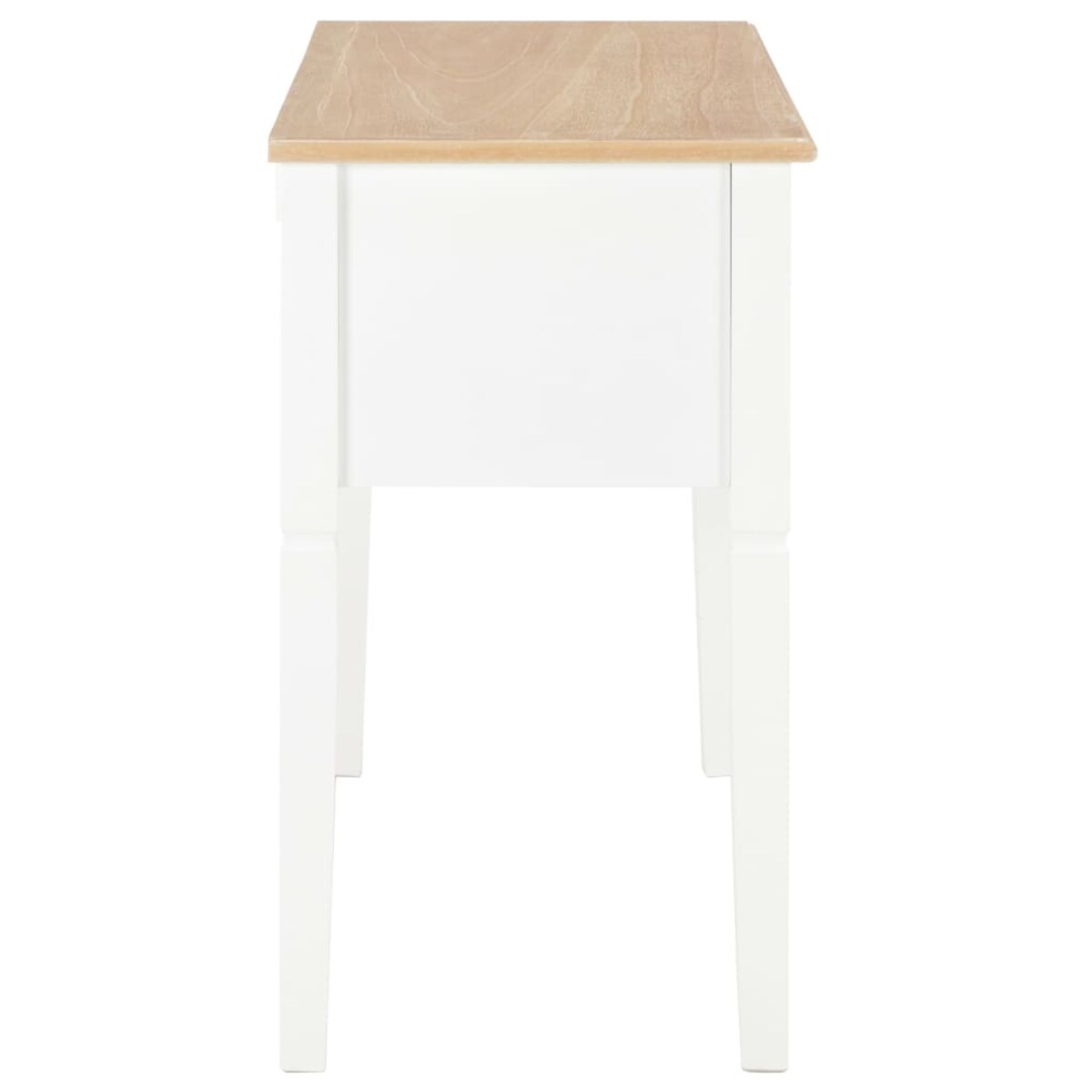vidaXL Biurko, białe, 109,5x45x77,5 cm, drewniane