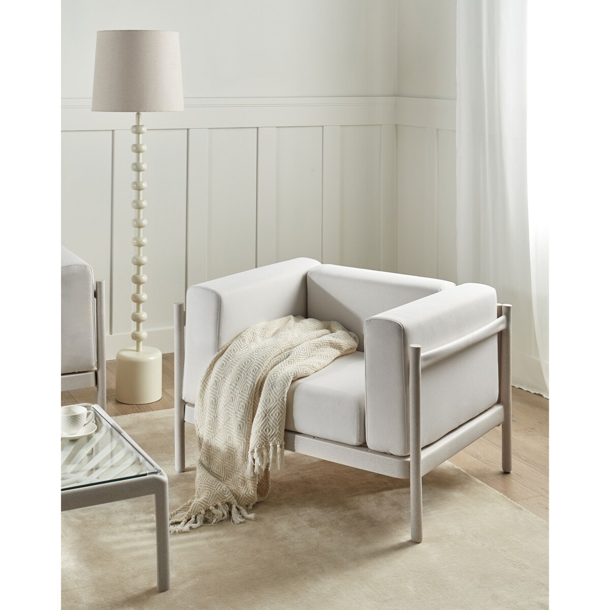 Zestaw 2 krzeseł Jasnobeżowy FERRETTI