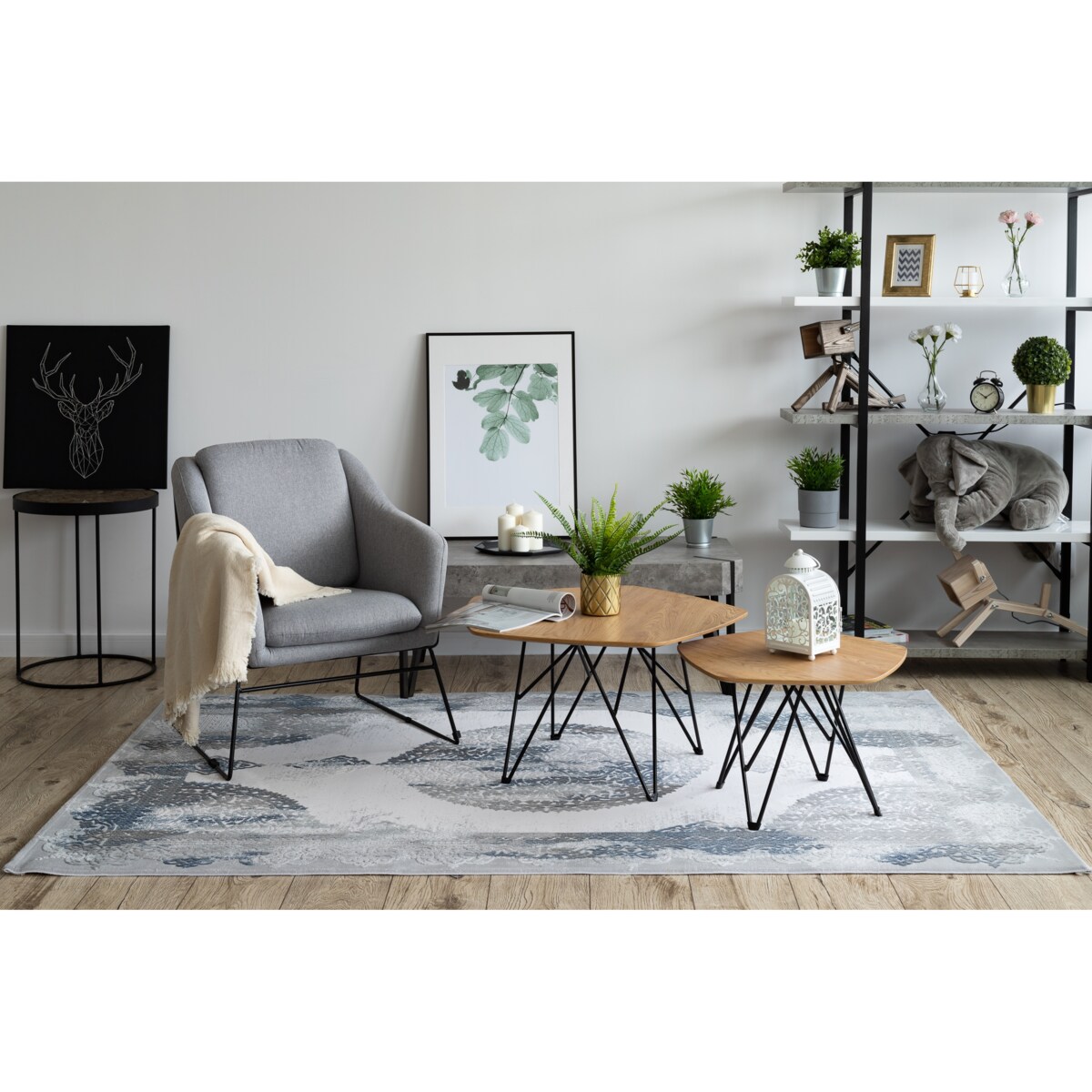 Dywan AKRYL VALENCIA 5040 ORIENT niebieski / 160x235 cm