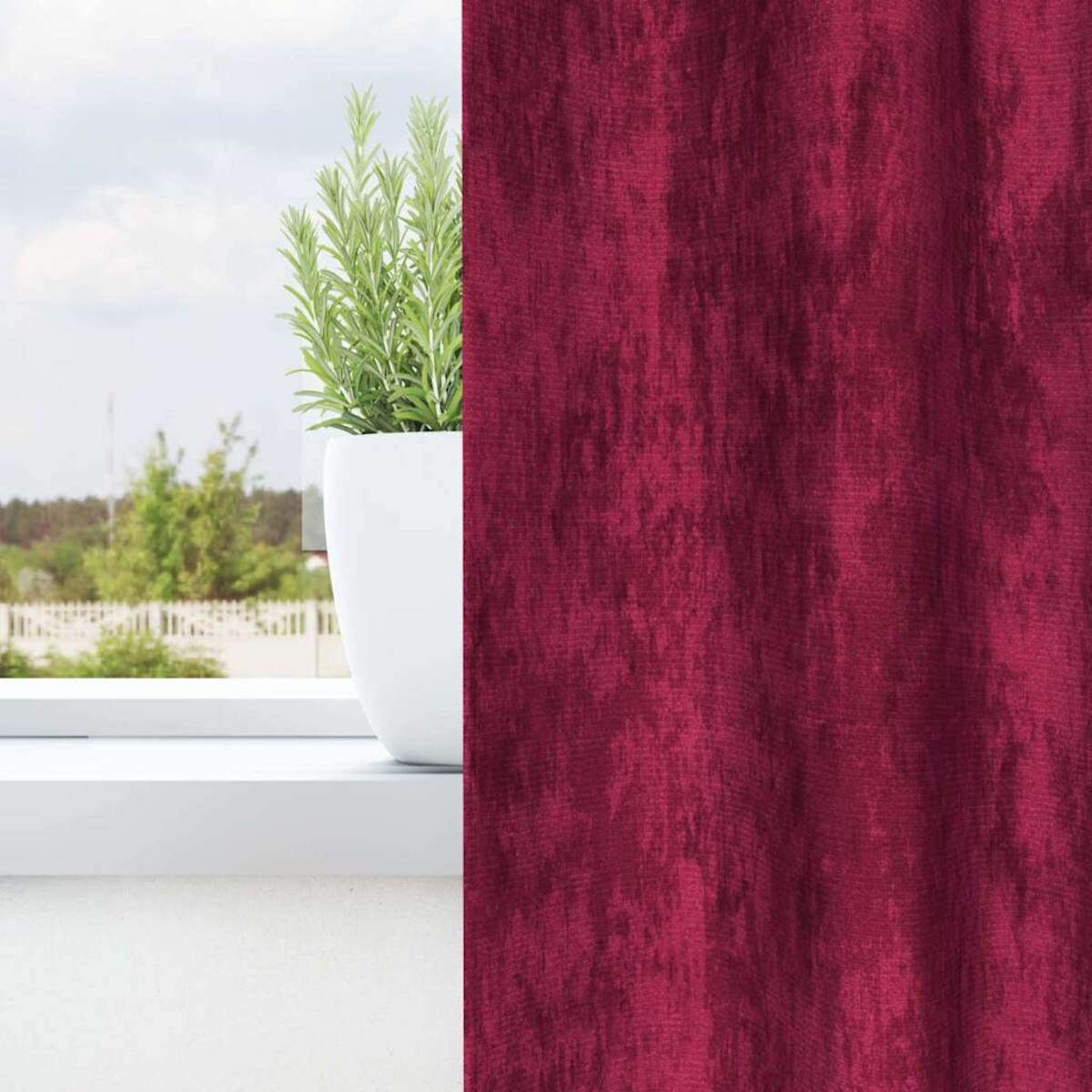 vidaXL Zasłona z zasłonami 2 pcs czerwone wino 225 x 140 cm Aksamit