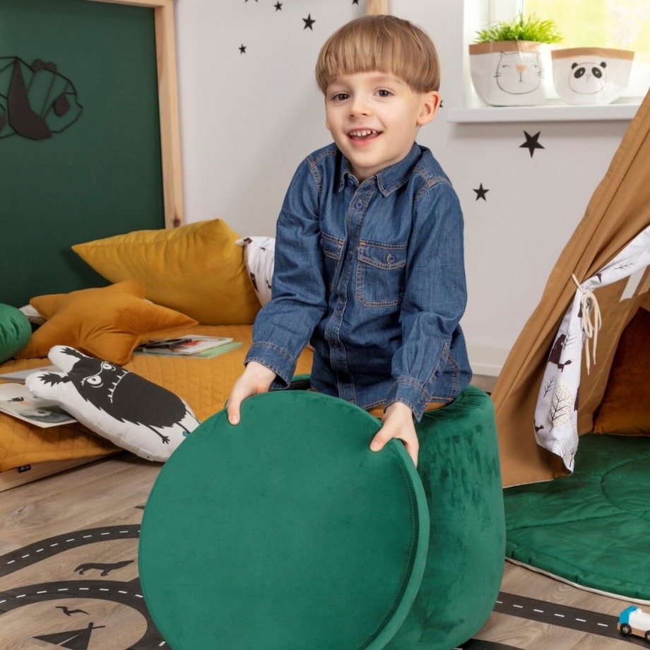 Puf Candy Jar, miodowy, ø40, wys. 40 cm, Posh Velvet