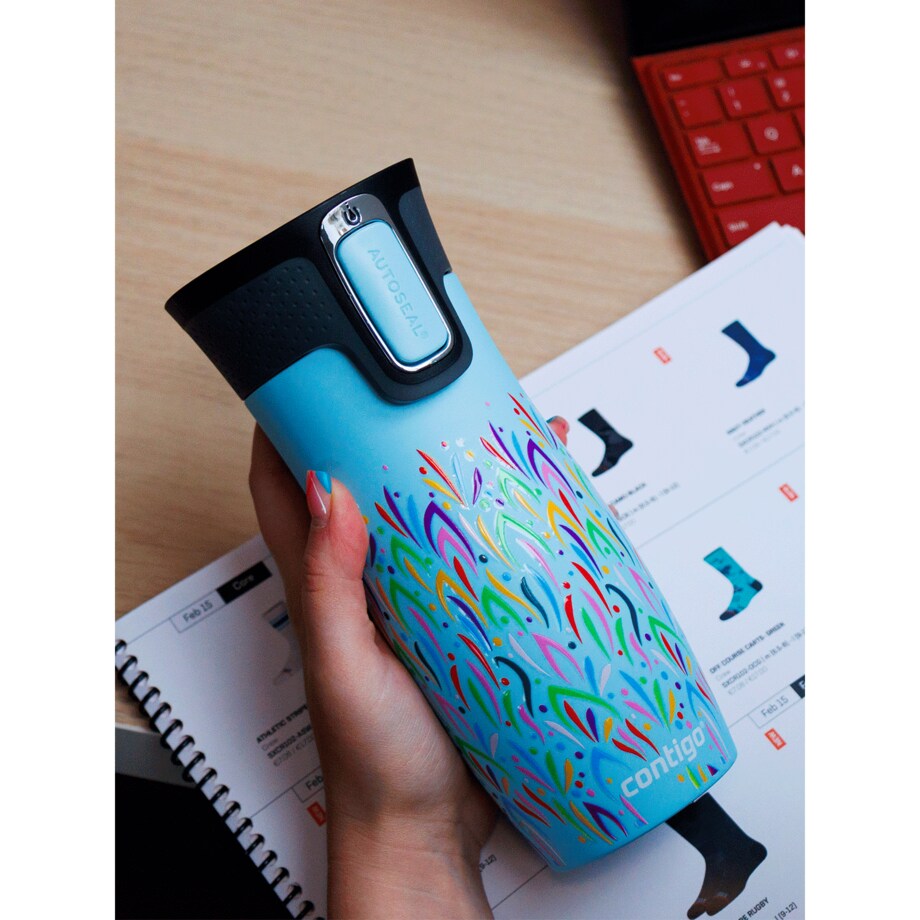 Kubek termiczny Contigo West Loop 2.0 470ml - Błękitny Mat - Floresy