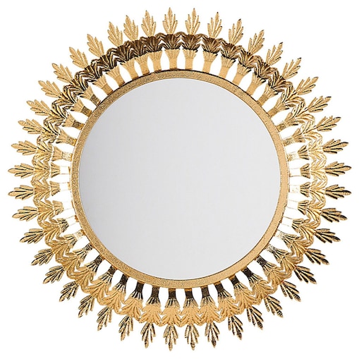Lustro ścienne VOREY 60 cm 60 cm Metal Złoty