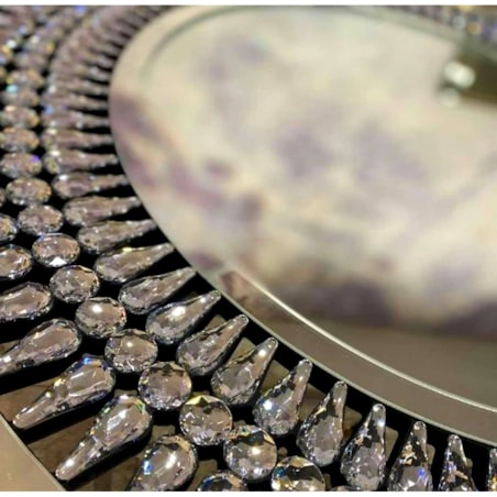 Lustro okrągłe z kryształkami Venus Glamour Premium 90x90