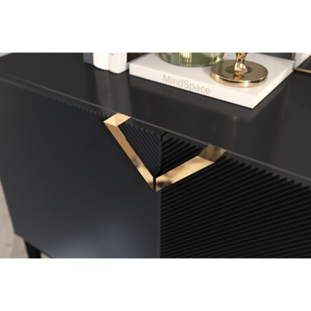 Drewniana komoda Visby DEMI LONG / kolor czarny