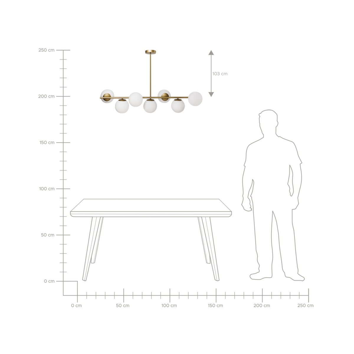 Lampa wisząca KARLA Metal Złoty
