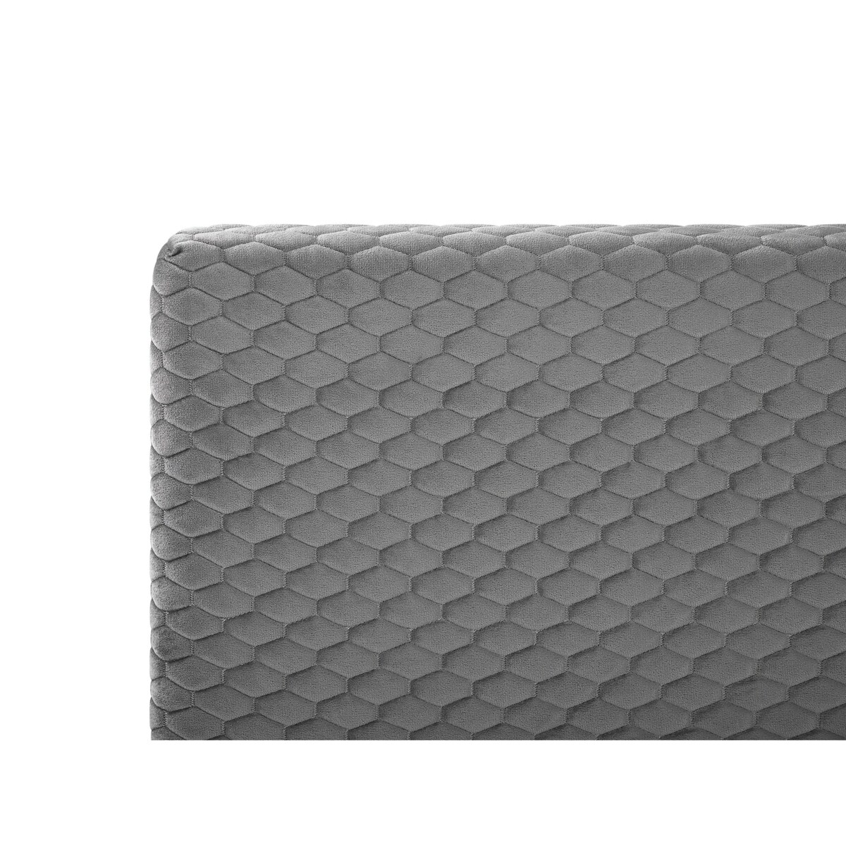 Łóżko welurowe 140 x 200 cm szare BAYONNE