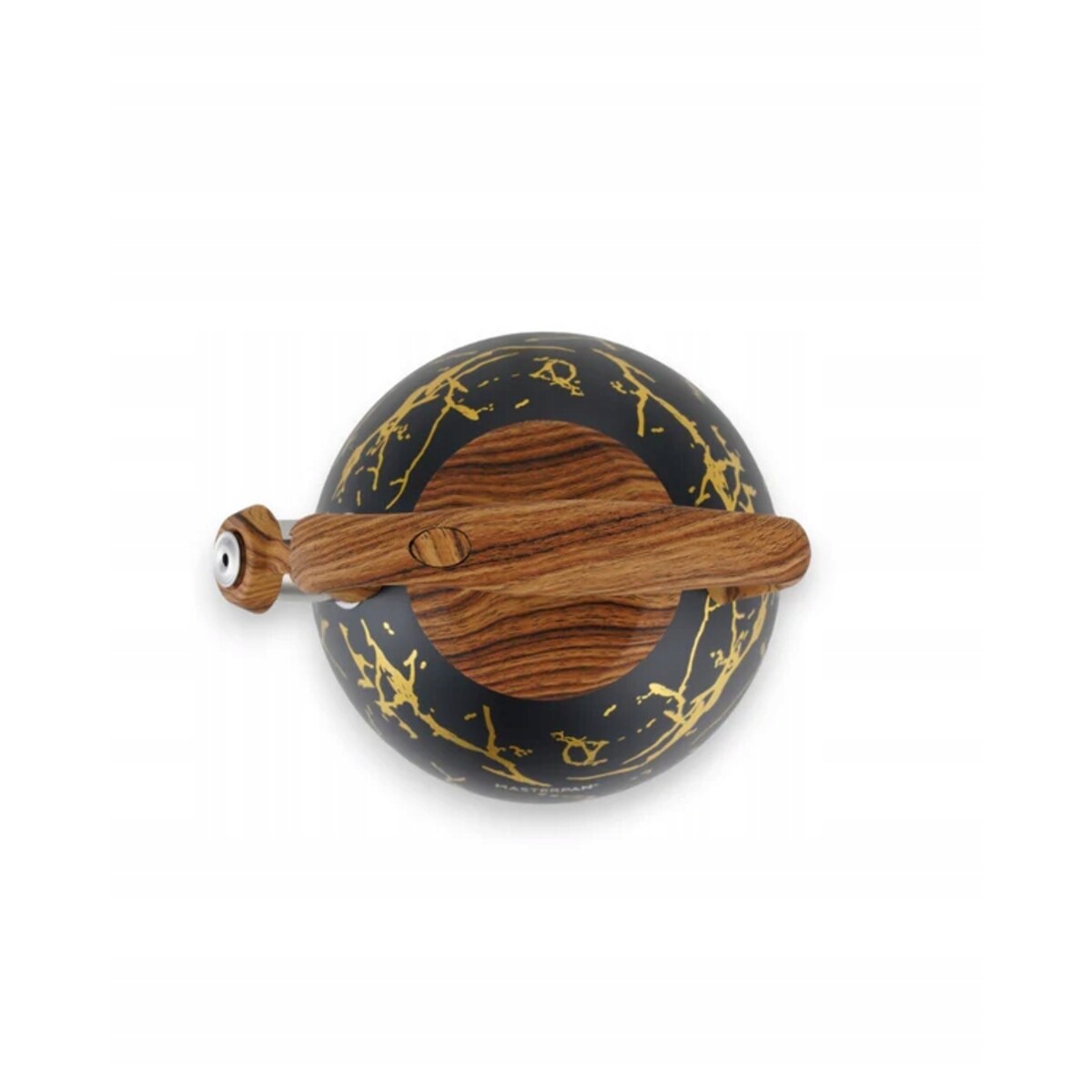 Czajnik Gazowy 2.8L Z Gwizdkiem Czarny Z Drewnianą Rączką Indukcja Gaz