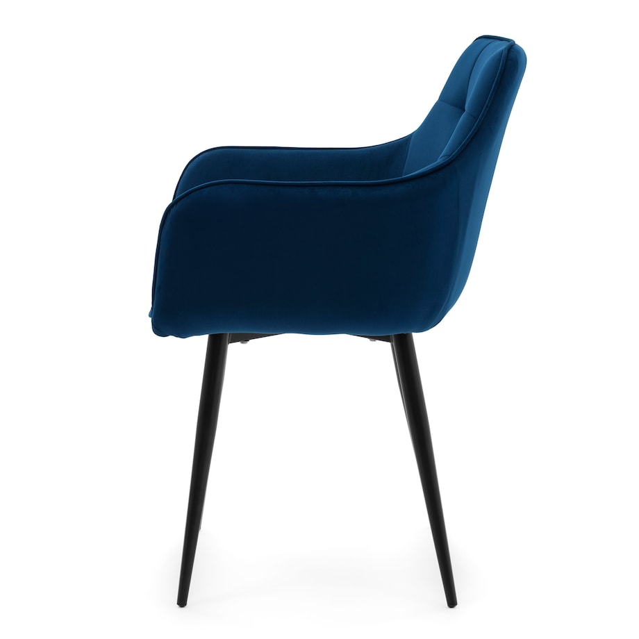 Krzesło tapicerowane welurowe GALLO velvet granatowy