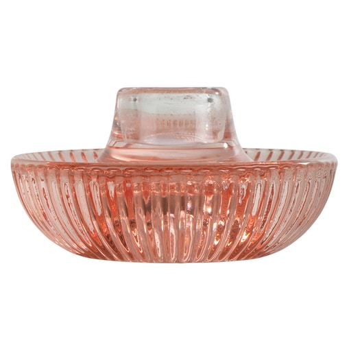 Karbowany świecznik ze szkła ARTY