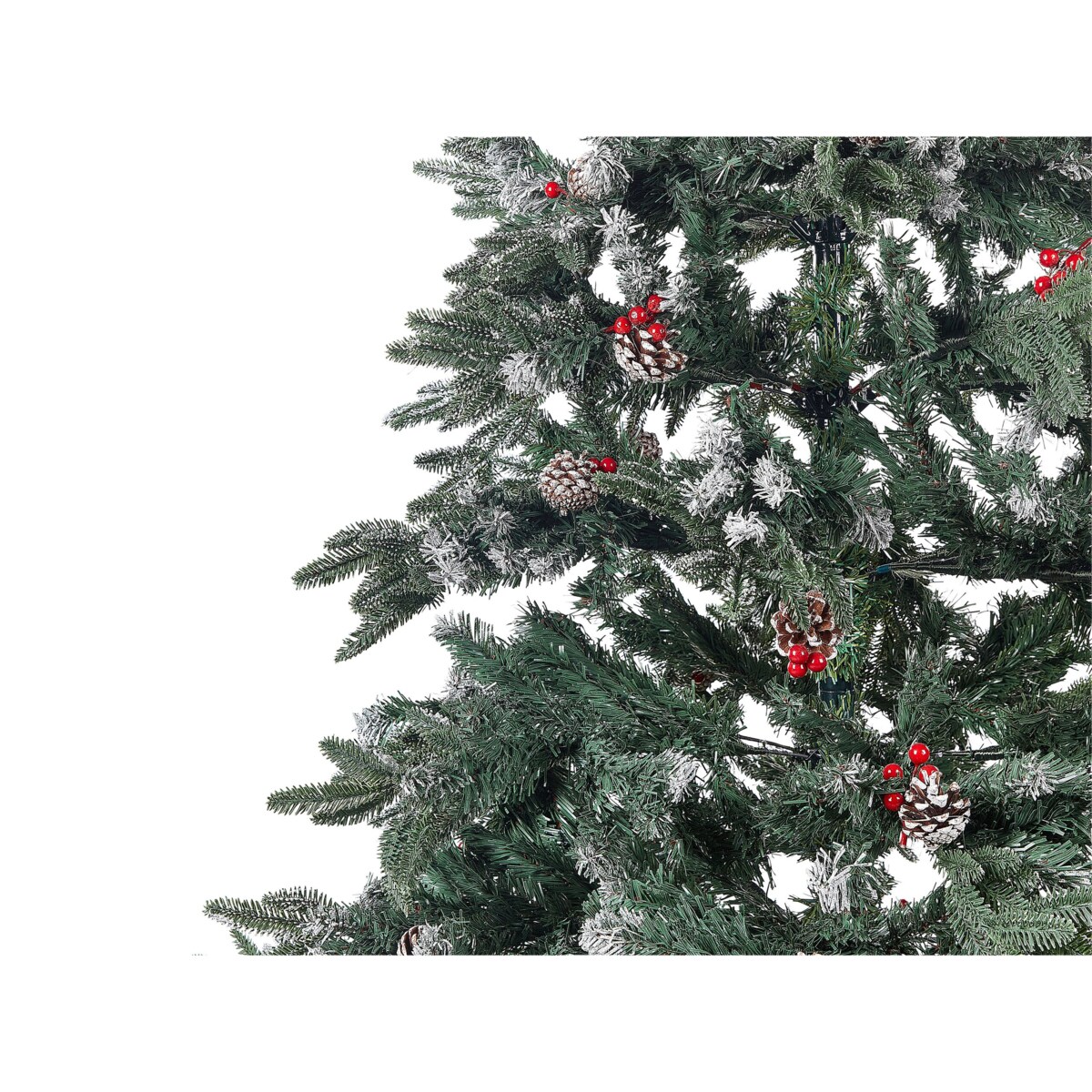 Ośnieżona sztuczna choinka 240 cm zielona DENALI