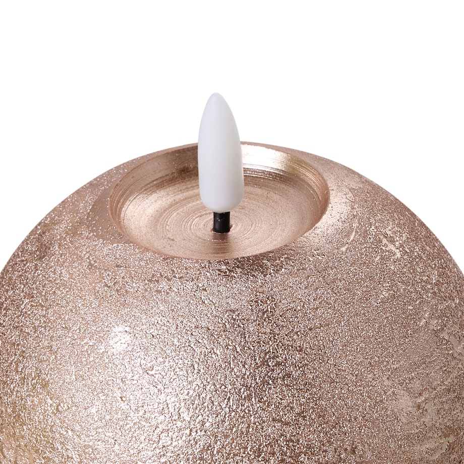 Zestaw 3 świec LED AMBROSIA 11 cm Złoty