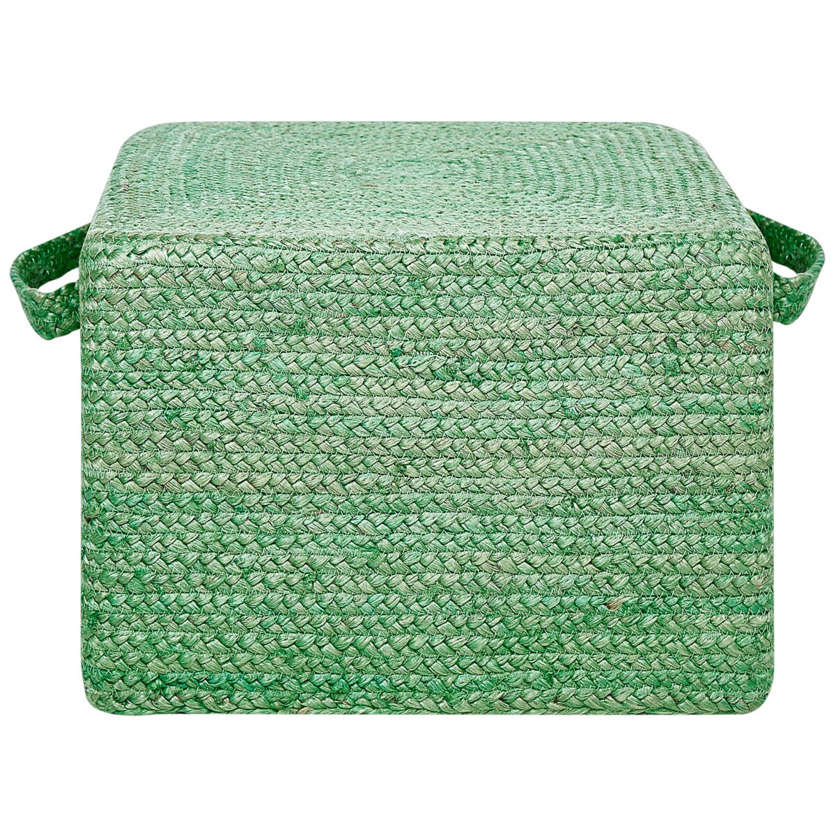 Puf z juty 45 x 45 x 30 cm zielony DHADAR