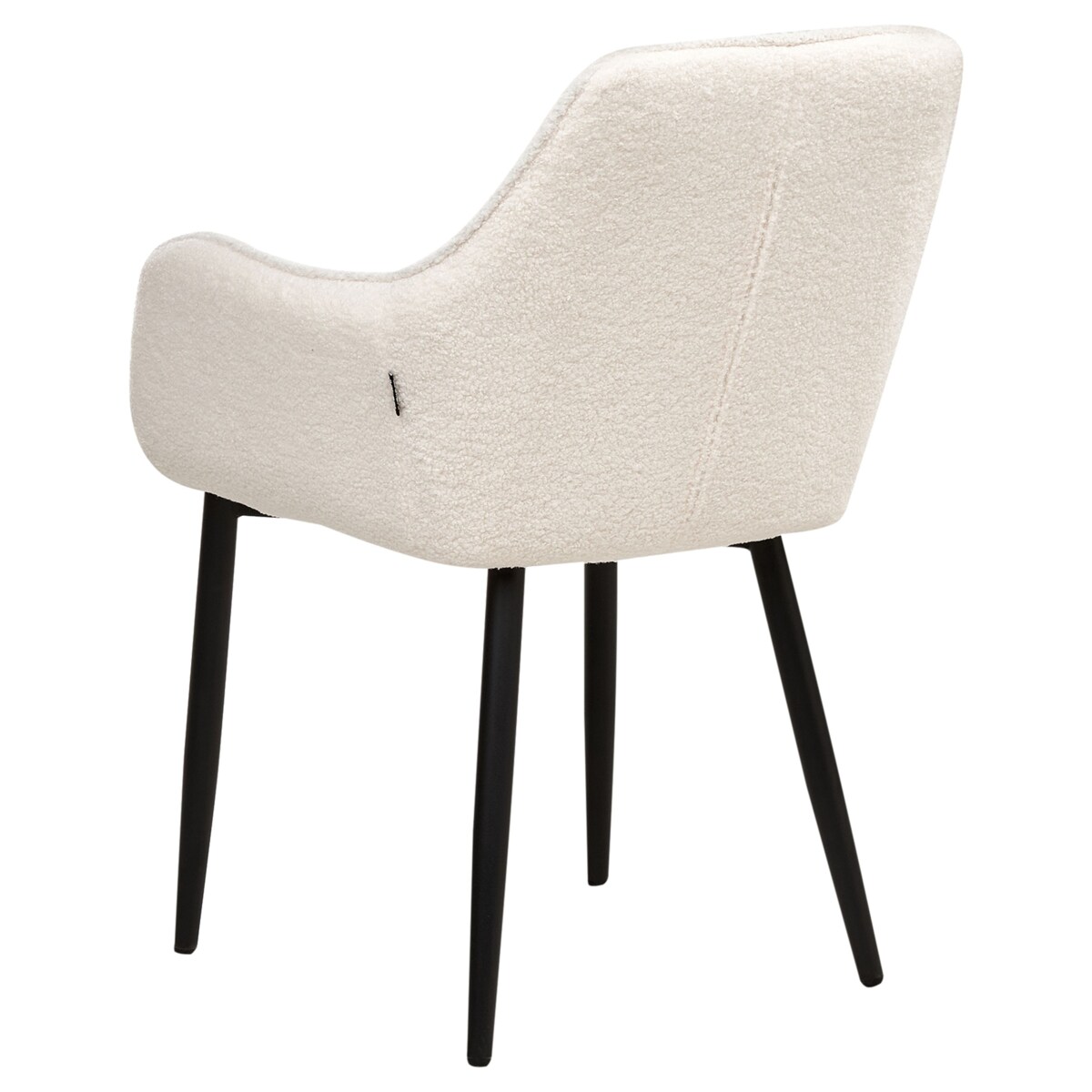 Zestaw 2 krzeseł do jadalni ALDEN Boucle Biały