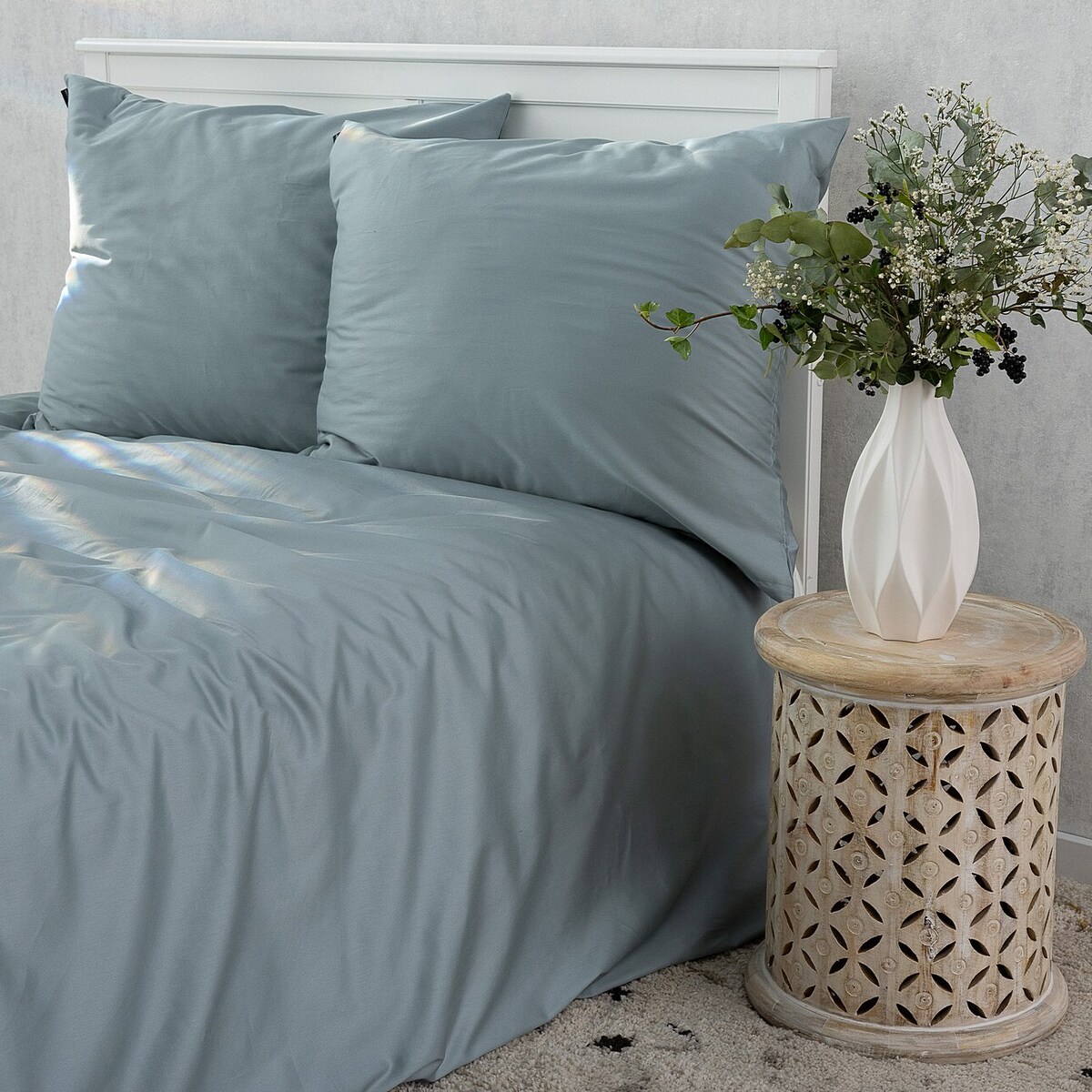 Pościel z satyny bawełnianej Mint 160x200 cm, 160x200 cm