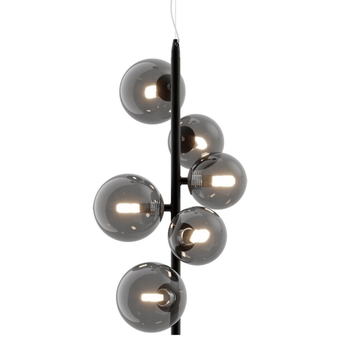 Kulista lampa wisząca Dallas MOD545PL-06B do salonu czarna