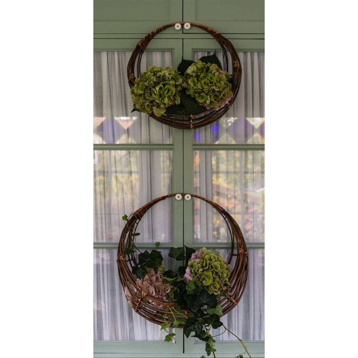 KOSZ DREWNIANY NA ZAKUPY WARZYWA OWOCE PRANIE duży boho naturalny 2 szt.